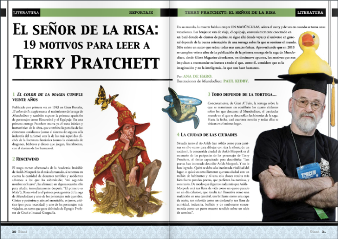 Terry Pratchett en Giant Magazine